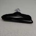 HOUSE DAY Premium Velvet Hangers 15 Pack Black, Non-Slip Flocked Felt Hangers, Sturdy Clothes Hangers with 360° Rotatable Hook, Heavy Duty Coat Hanger, Durable Slim Hanger for Closet Space Saving One broken