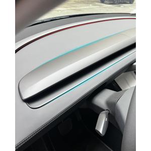 Model 3 Highland Model y Juniper Dashboard Cover and Air Vent Trim Cover Compatible with Tesla Model 3 Highland 2024+ and Model y Juniper 2025+ Total 4 ets (Matte White) (Matte Black)