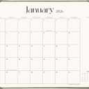 Simplified Desk Calendar 2026 with Desktop Mat, Cabbrix Large Desk Pad Calendar 21" x 16-1/2" Including January 2026 to December 2026, Desk Blotter Calendar for Home School and Office (Mint Green)