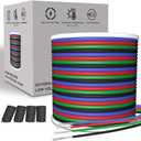 RGB Electrical Wire, 66ft 4 pin 22 Gauge LED Extension Cable, 22 AWG Wire 20M for LED Strip RGB 5050 3528 2835