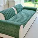 Couch Cover for Dogs Washable, Non Slip Couch Covers for 3 Cushion Sofa Pet Friendly, Soft Fuzzy Sofa Covers for Pets, Dog Couch Cover Furniture Protector(1PC,Green,27.6"x82.7")