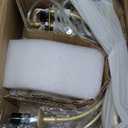 Modern Gold Chandelier, 6-Light Metal Farmhouse Dining Room Light Fixture, Candle Chandelier Light Fixtures Rustic Industrial Modern Chandelier for Bedroom, Foyer, Living Room