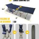 YELLOW JACKET Folding Camping Cot for Adults,600LBS Max Load,28" Wide Sleeping Cot with Removable Thick Mattress Portable Foldable Camping Bed with Carry Bag for Camp,Home,Office,Travel,Blue, 75" x 28.4" x 15.4"