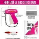 Stitch GunStitch Gun for ClothesStitch Gun with Micro NeedleStithcy Clothing with HandheldIncludes 2 All-Steel Needles1 Scissor1500 Black & 1500 White Micro FastenersEasy to Play or Use (2800)