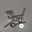 4 Pack M8 Stainless Steel Eye Bolts with Nuts, 5/16" x 3" Long Lifting Ring Eye Bolt Eye Bolts Heavy Duty for Hang Tie Down Outdoor (4, M8x77mm (5/16"x3"))