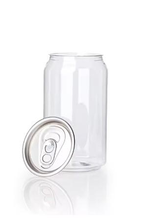 250ml Transparent Soda Can for Beverage Soft Drink Clear Plastic Juice Bubble Bottles Disposable Pet Cans With Lid, 200pcs