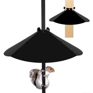 20 Inch Squirrel Baffle for Bird Feeder Pole, Adjustable Opening Size, for Up to 4x4 Inch Wide Wooden Post, Outside Pole Mount Bird House Guard for Outdoor Shepherds Hook