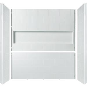 WOODBRIDGE 60 x 32 Four-Piece Direct-to-Stud Alcove Tub Surround Wall Panel Kit in White
