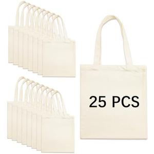 ORJ 13 * 15 inch Sublimation Blank Bags Bulk,Tote Bags for Sublimation, Canvas Tote Bags DIY Custom Shopping Bag 23PCS