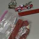 Huwena 5 Pcs Christmas Table Decorations Wooden Christmas Table Centerpieces Joy Sign Snowman Reindeer Gloves Signs for Winter Holiday Snow Xmas Dinner Coffee Tier Tray Decor(Classic,Red)