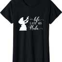 Hawaiian Shirt for Women Hula Art Dancer Image T-Shirt (Black)