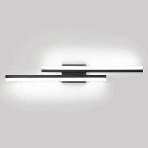 PRESDE Black Bathroom Light Fixtures Over Mirror 32inch LED Vanity Light for Bathroom Modern Bath Vanity Lighting Bar Dimmable (Black-Dimmable)