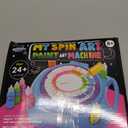 Spin Art Machine Variable Speed, Battery Operated Spinner - Paint Spinner with Splatter Guard, Washable Paint, Spin Art Kit, Art Design Card, Stem Toys, Kid Arts and Crafts, Girls Boys