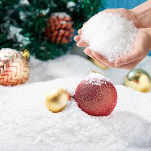 JOYIN 2 Pack 10 Oz Artificial Dry Plastic Snow 280g Plastic Artificial Snowflakes for Christmas Tree Decoration Party Home Holiday Decor and White Displays