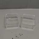BENECREAT 2 Pcs Clear Boxes with Hinged Lid, 4x4x2.4 Inch Acrylic Storage Boxes Square Dust Organizer Boxes for Gifts, Jewelry, Party Favors, Handicrafts