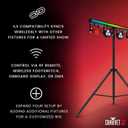 CHAUVET DJ GigBAR 3 ILS DJ Lighting System, All-In-One Party Lights with LED Derby, RGB+UV Wash Lights & Strobe Effects, Portable Stage Lighting Kit with Wireless DMX, ILS Control, Tripod & Carry Bags