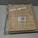 Vagusicc Wicker Storage Basket, Set of 2 Hand-Woven Paper Rope Wicker Basket, Small Storage Baskets for Organizing Toilet Paper Basket, Foldable Large Cube Storage Organizer Bins for Shelves (Natural) (15.2"D x 10"W x 8.6"H)