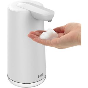 Automatic Foaming Soap Dispenser, 2-Level Adjustable Foam, USB Rechargeable, Touchless Hand & Dish Soap Dispenser for Bathroom, Kitchen, Hotel, Restaurant (White)