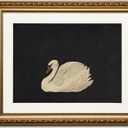 VIYYIEA Gold Framed Wall Art Canvas Print Home Decor Swan Wall Decorations Grace Swan Art Painting Pictures Rustic Bathroom Decor Farmhouse Prints Gift for Living Room Bedroom Kitchen Office 13x16in (16L" x 13W", Zwaan)