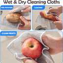 Multipurpose Wire Dishwashing Rags for Wet and Dry, Non-Scratch, Non-Odor Wire Dish Cloths, Wire Cleaning Rags Easy Rinsing Wire Dish Towels for Kitchen, Sinks, Pots (Double Layer, 6PCS)