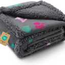 Luciphia Waterproof Pet Blankets for Couch Sofa Bed Cover Cat Liquid Pee Proof Washable Soft Fluffy Large Dog Blanket Reversible Furniture Protection Puppy Grey Bone Thicken Medium57" x 40"