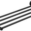 2-Tier Towel Racks for Bathroom (30 Inches) Stainless Steel, Water and Rust Proof, Wall Mounted, Easy to Install, Top of The line Rack,Black