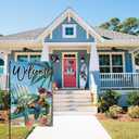 BLKWHT Summer Beach Sea Turtle House Flag 28x40 Vertical Double Sided Blue Welcome Ocean Holiday Outside Decorations Burlap Yard Flag BW814-40