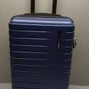 Traveler's Choice Archer Polycarbonate Hardside Spinner Luggage Set, Blue, Carry-On 21-Inch, Tie Down Straps