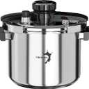 TIBORANG 8.5 QT Stainless Steel Pressure Cooker, [Multi-Cooker for Gas & Induction Stove] [Saves 70% Cooking Time] [One-Hand Operation], Family Size for 3-5 People, Olla de Presion