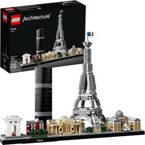 LEGO Architecture Paris Model Building Set - Detailed Display Building Block Set for Kids, Boys and Girls, Ages 12+ - Unique Gift for Travel & Architecture Enthusiasts - 21044