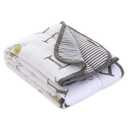 Burts Bees Baby Infant Reversible Blankets 100% Organic Cotton GOTS Certified - A-Bee-C Prints with Quilting Pattern Soft Nursery Blanket with 100% Polyester Fill for Size 30 x 40 Inch