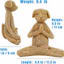 2PC Dogs Modern Home Decor Animal Statues Sculpture Figurine Room Decor Aesthetic for Desk,Coffee Table,Shelf(Gold)