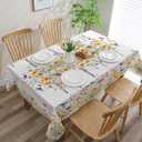 Spring Tablecloth 60x84 Inch for Rectangle Tables - Blooming Flower Spring Decorations for Home - Water Resistant Flower Table Cloth for Party,Table