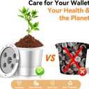 CAPMESSO Reusable K Cups for Keurig: 2025 Updated My K cup Metal Coffee Filter Refillable Coffee Pods with 5 Holes - for K Supreme/K Slim/K-Duo Gen2/K-Brew Chill with MultiStream Technology (2 Pack)