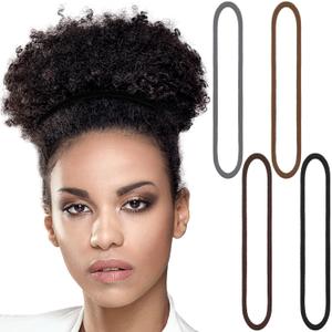 Dingion 80 Count Extra Long Hair Tie for Thick and Curly Hair Elastic Ponytail Holders for Women No Metal Bands Accessories (Multi Color)