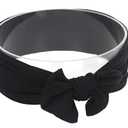 Baby Girl's Toddler Bow Knot Headbands Soft Nylon Headband for Daily Life Birthday Party Photography (Black)