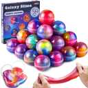 JOYIN Valentines Slime Party Favors, 24 Pack Galaxy Slime Ball - Stretchy, Non-Sticky, Mess-Free, Stress Relief, and Safe - Toys for Girls and Boys - Classroom Reward, Party Supplies