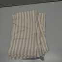 jinchan Striped Linen Kitchen Curtains 24 Inches Tier Curtains Farmhouse Modern Cafe Style Small Window Treatments Airy Light Filtering Rod Pocket for Living Room Bathroom 2 Panels Taupe Grey