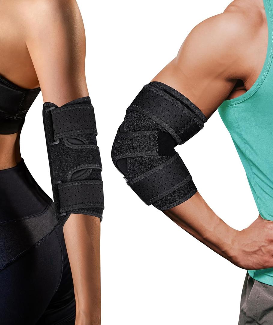 Elbow Brace for Cubital Tunnel, Ulnar Nerve Entrapment brace, Adjustable Elbow Splint for Sleeping, Tennis Elbow, Tendonitis, Comfortable Stabilizer Support for Men and Women