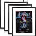 4PCS Magazine Frame Sports Magazine Display Frame Magazine Frames For Wall Interchangeable White And Black Mats Dual Use Tabletop Stand And Wall Hanging With Installed Hangers 8.5 X 11.25 Inch, Current Collector's Edition Sports Magazines