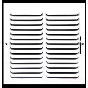 HVAC Premium 12"w X 12"h [Duct Opening] 1-Way Fixed Curved Blade Air Supply Diffuser Register Vent Cover Grille [Outer Dimensions: 13.75"W X 13.75"H]