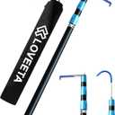 LOVEETA 6.3 Ft Cargo Grabber Reach Retriever Tool - 2.0 New Upgraded Extendable Pickup Truck Bed Accessories, Multi-Use Truck Bed Reach Tool (Jet Black) - 2 Hooks