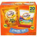 Goldfish Dynamic Duo Variety Pack, Colors Cheddar & Flavor Blasted Xtra Cheddar, Snack Packs, 20 Ct