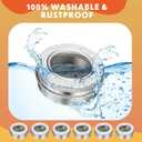 Zubebe 100 Pcs Aluminum Tin Jar Refillable Containers Clear Top Screw Lid Round Tin Container Bottle for Cosmetic, Cream, Diamond Painting, Salves, Balms, Lip Balm, Spices or Others, Silver (1 oz)