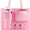 4PCS Organizer Holder for Bogg Bag, Accessories for Bogg Bags, Phone & Cup Holder compatible with Bogg Bag Original, Bag is not included (Pink)