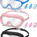 Konohan 3 Pack Adult Swim Goggles Swimming Wide Goggles No Leaking Anti Fog Glasses with Nose Clips Ear Plugs