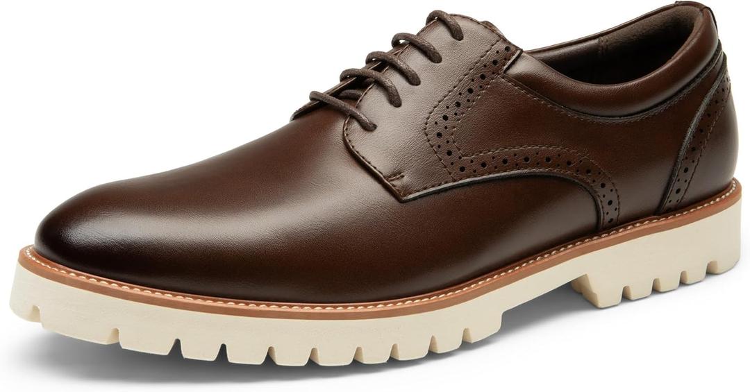 Bruno Marc Men's Lace-Up Comfortable Fashion Oxfords Shoes (9, Dark Brown)