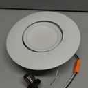 Juno 5"/6" Inch Adjustable LED Recessed Lighting, RetroBasics Series Adjustable Gimbal LED Downlight Trim Kit, 5"/6" Ceiling Light with 5-in-1 Switchable White Color, 700 Lumens, Matte White