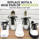 YFINE Sneakers Flat Shoe Laces: Athletic Shoelaces With Metal Tips - 2 Pair (47 inch (120CM), White Silver + Silver Tips)