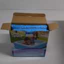 Baby Pool with Cushioned Floor, Grip Handles and Drain - Skin Safe Small Square Inflatable Kiddie Pool, Bathtub and Ball Pit, for Babies, Infants and Toddlers 1-3, 34" Summer Blue